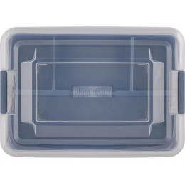 Ящик для хранения с лотком, 8 л., Bergen,  305х215х184 мм., натуральный, PLAST TEAM