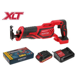Аккум. сабельная пила WORTEX CSR 1118 E в кор. ALL1 XLT SET 18В, 1 акк., 2 Ач, дер. 115 мм