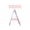 Лестница-стремянка алюм. проф. с широкой ступенью 129 см 6 ступ. 7кг NV3117 Новая Высота