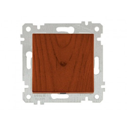 Выключатель 1-клав. (скрытый, без рамки, винт. зажим) вишня, RITA, MUTLUSAN