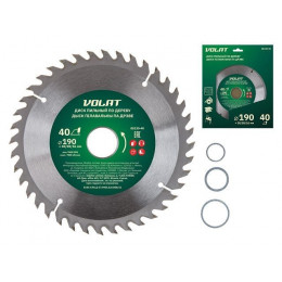 Диск пильный 190х30/20/16 мм 40 зуб. по дереву ВОЛАТ