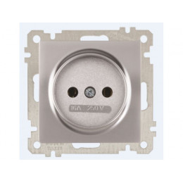 Розетка 1-ая (скрытая, без рамки, б/з) серебро, DARIA, MUTLUSAN