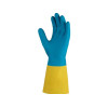 Перчатки К80 Щ50 неопреновые Atom Duo хозяйственно-промышленные, р-р 9/L желто-голубые, JetaSafety