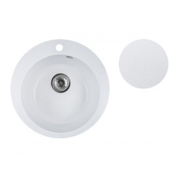 Мойка кухонная из искусственного камня POINT белый 495х495 мм, AV Engineering