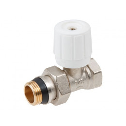 Кран вентильный прямой 1/2" вн.-нар. для радиатора с ручкой, AV Engineering