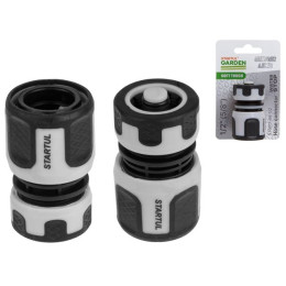Муфта быстросъемная 1/2"(5/8") с автостоп. STARTUL GARDEN (ST6017-06-1/2)