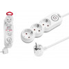 Удлинитель 3м (3 роз., 3,5кВт, с/з, выкл, ПВС 3х1,5) LEIDEN ELECTRIC