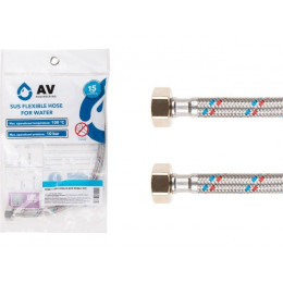 Подводка гибкая, SUS, гайка 3/4" - гайка 3/4" 40см AV Engineering