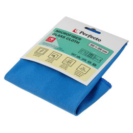 Салфетка из микрофибры Solid (Cолид) 1 шт., 30х26 см, для стекол и зеркал, PERFECTO LINEA