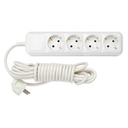 Удлинитель бытовой 5м (4 роз., 3.7кВт, с/з, ПВС 3х1,5) BYLECTRICA