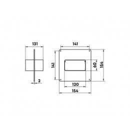 Муфта воздуховода 757 плоских каналов 60х120мм ZERNBERG