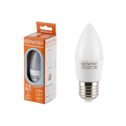 Лампа светодиодная C37 СВЕЧА 7,5 Вт 170-240В E27 4000К ЮПИТЕР