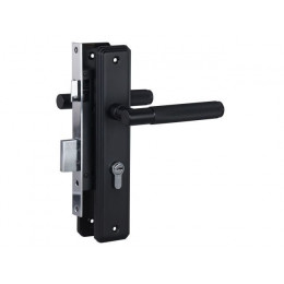 Замок врезной с/руч  БУЛАТ ЗВ4-1.70.02.02 ФЕРОНА черный  5 перф.кл.