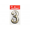 Цифра дверная АЛЛЮР пластик "3" золото