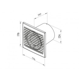 Вентилятор вытяжной накладной Granat 125 ZERNBERG
