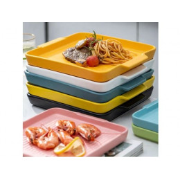 Тарелка- блюдо керамическая, 24.5х21.5х2.3 см, серия ASIAN, белая, PERFECTO LINEA