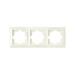 Рамка 3-местная бежевая, Стиль, BYLECTRICA