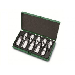 Набор бит шестигр. под головку 1/2" 10пр. 4-19мм TOPTUL