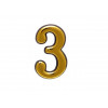 Цифра дверная АЛЛЮР пластик "3" золото
