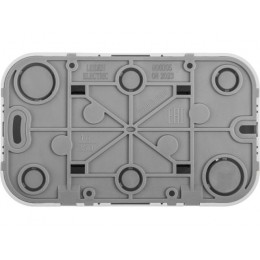 Розетка 2-ая (открытая, с/з) белая, Bailly, LEIDEN ELECTRIC