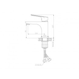 Смеситель для умывальника (Lt) D35, серия BEL AV Engineering
