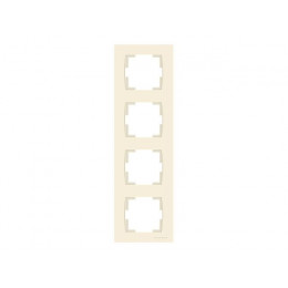 Рамка 4-ая вертикальная кремовая, RITA, MUTLUSAN
