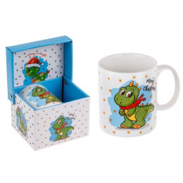 Кружка керамическая, в кор., 360 мл., CHRISTMAS DRAGON-2, PERFECTO LINEA
