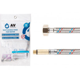 Подводка гибкая, SUS, иголка м10 длинная - гайка 1/2" 50 см AV Engineering