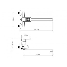 Смеситель для ванны D40-A, серия 300, ECONOCE