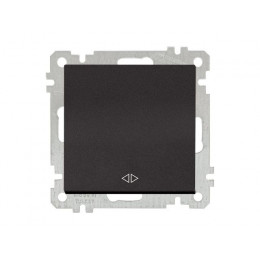 Выключатель промежуточный многопозиционный (скрытый, без рамки, пруж. зажим) черный, DARIA, MUTLUSAN