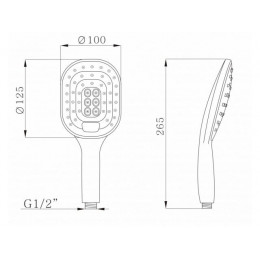 Душевая лейка, 3-функц. AVSSS-033 AV Engineering
