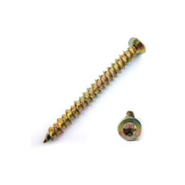 Шуруп по бетону 7.5х225 мм желтый цинк, T30 (100 шт в карт. уп.) STARFIX