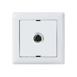 Розетка ТВ (переходная, скрытая) белая, DARIA, MUTLUSAN