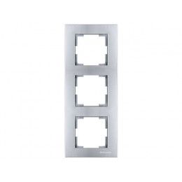 Рамка 3-ая вертикальная серебро, RITA, MUTLUSAN