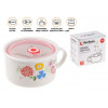 Кружка для супа с крышкой с паровыпуском, 850 мл, керамическая, FLOWERS-1, PERFECTO LINEA