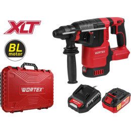 Аккум. перфоратор WORTEX CRH 1822 в чем.  XLT SET БЕСЩЕТ., 18 В, 2.6 Дж, 26 мм, 1х4 А*ч