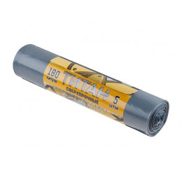 Мешки для мусора, 180 л, 5 шт, "Титан", серо-черные, РОМАШКА