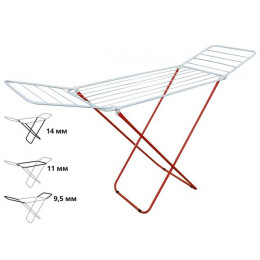Сушилка для белья напольная, 16м, серия Maria, бело-красная, PERFECTO LINEA