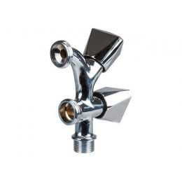 Кран садовый 1/2" нар. х 3/4" нар. х 3/4" нар., AV Engineering (инд. упак.)