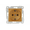 Розетка 1-ая (скрытая, без рамки, с/з) дуб, RITA, MUTLUSAN