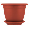 Горшок для цветов с подставкой, 2,9 л., Борнео, терракотовый, InGreen