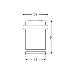 Ограничитель дверной 588А-1 BN черный СТАНДАРТ