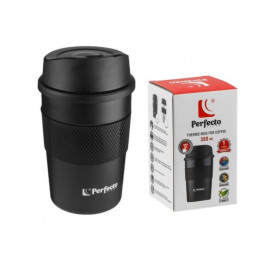 Термокружка для кофе, 380 мл, нержавеющая сталь, black, PERFECTO LINEA