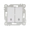 Выключатель проходной 2-клав. (скрытый, без рамки, винт. зажим) белый, RITA, MUTLUSAN