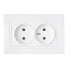 Розетка 2-ая (скрытая, б/з) белая, Уют, Bylectrica