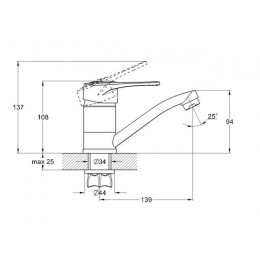 Смеситель для кухни D40-A, серия 350 ECONOCE