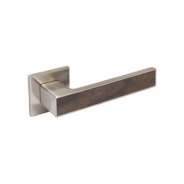 Ручка дверная  АЛЛЮР АРТ "ЛАНА" SN мат.никель/коричневое дерево (868KOD) ЗАЩИТ.ПЛЕНКА