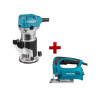 Фрезер кромочный MAKITA RT 0700 CX2 + аксессуары + АКЦИЯ лобзик 4329 в  ПОДАРОК  (арт. 4329)