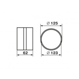 Муфта воздуховода 212 жестких систем d=125мм ZERNBERG
