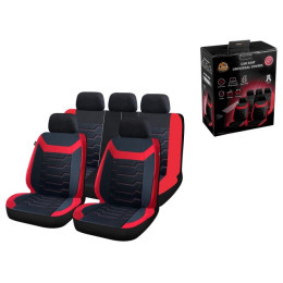 Чехлы на сиденья автомобиля универсальные, полиэстер, черно-красные, ARIZONE